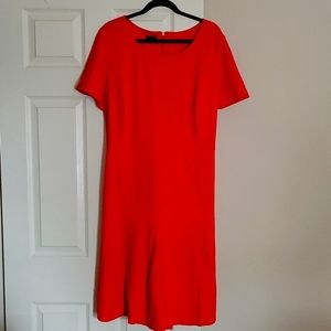 Talbots Short Sleeve Knit Fully Lined Red Dress 20w